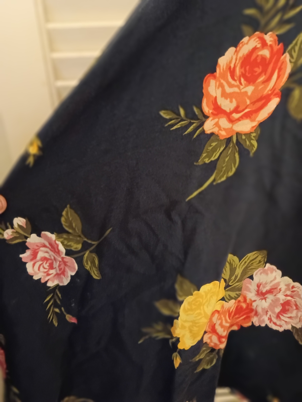 Old Navy Navy Floral Fit-and-Flare Mini Dress - Picture 4 of 6